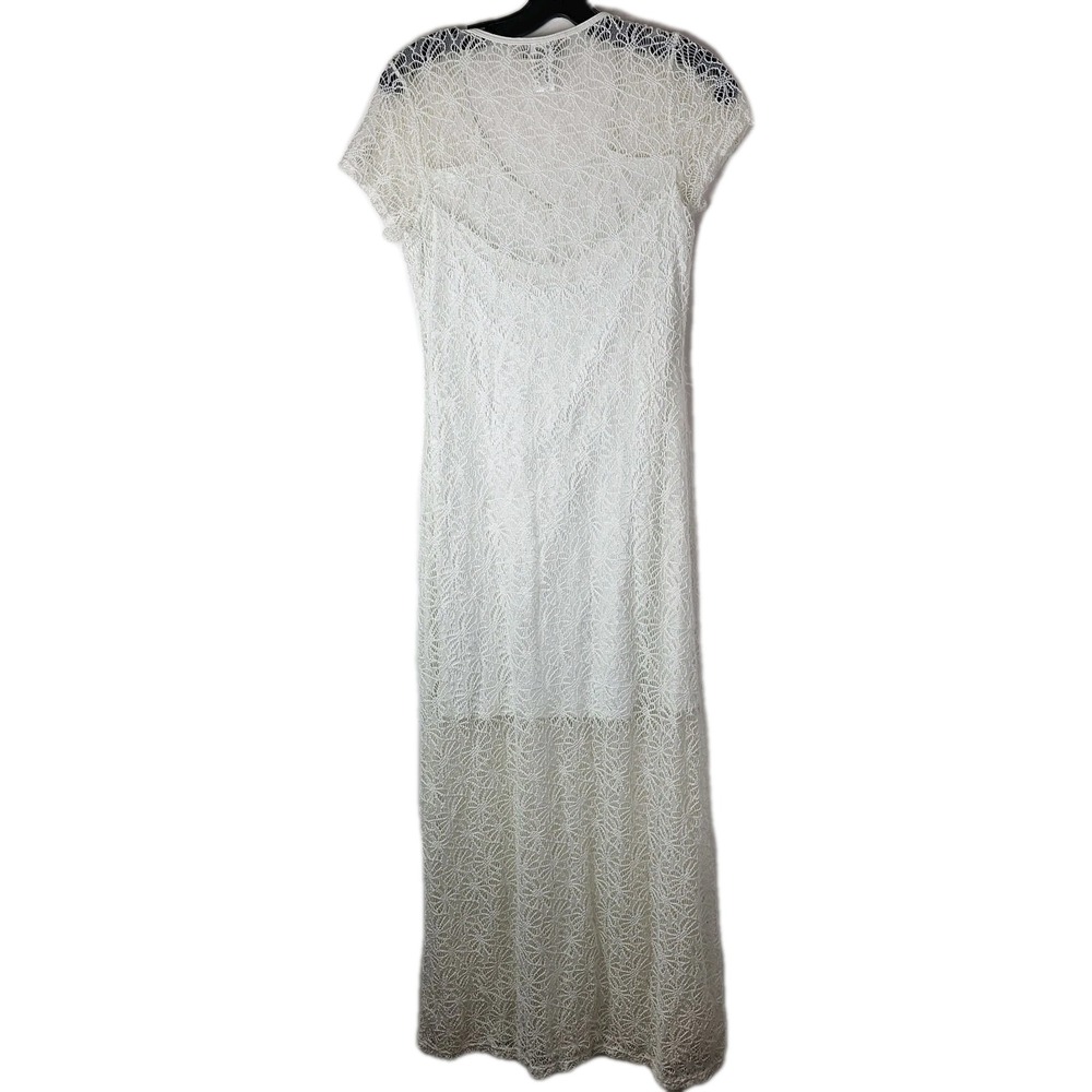 Tommy Bahama XS White Lace Crochet Maxi Dress SS Beach Resort Party Coastal Glam - Picture 8 of 11